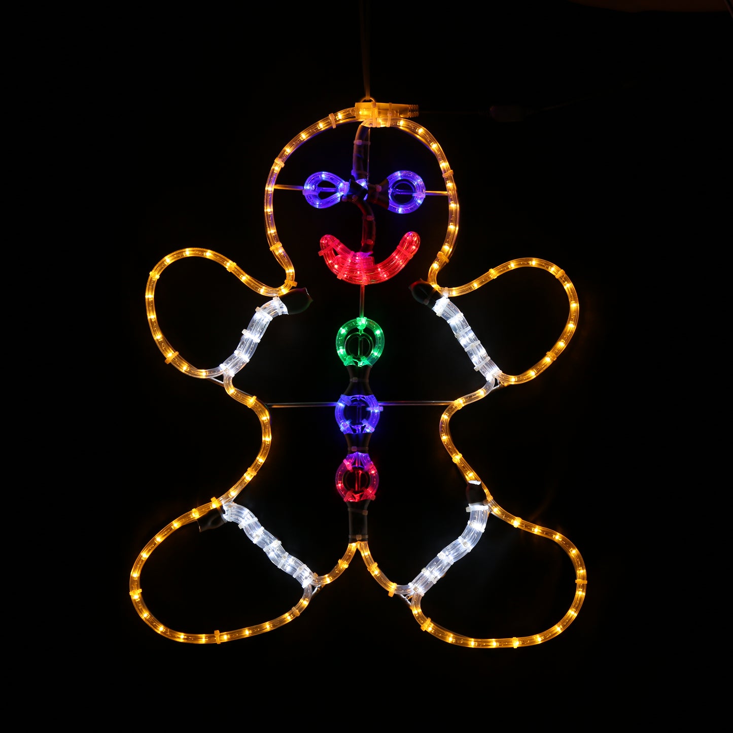 Hombre de jengibre - Luz navideña exterior - 90x110 cm