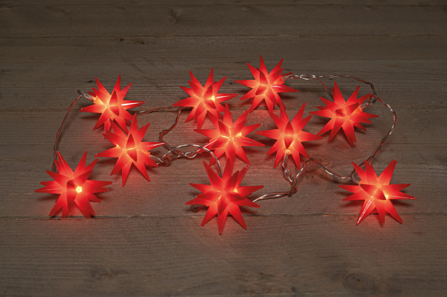 string light with 3d star red 