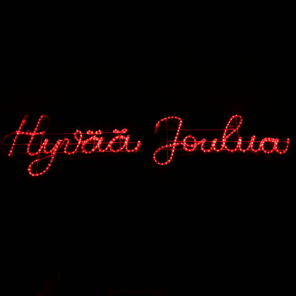 Motivo LED - Hyvää Joulua - cartel rojo