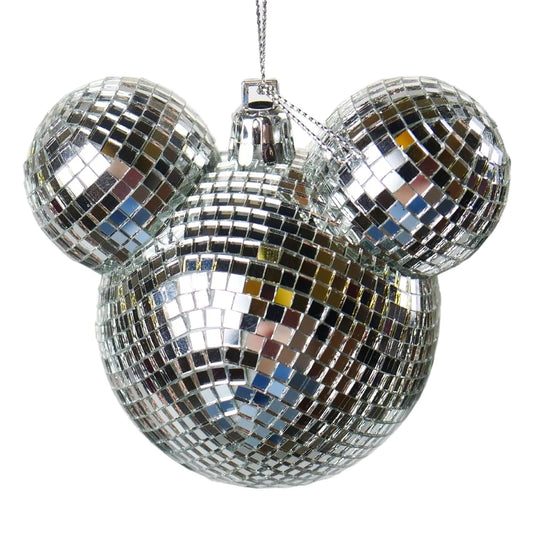 Disney christmas ornament - 3D Mickey mouse disco silver