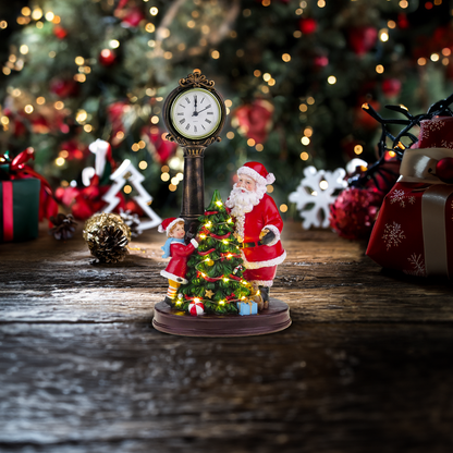 Santa and child decoration the Christmas Tree