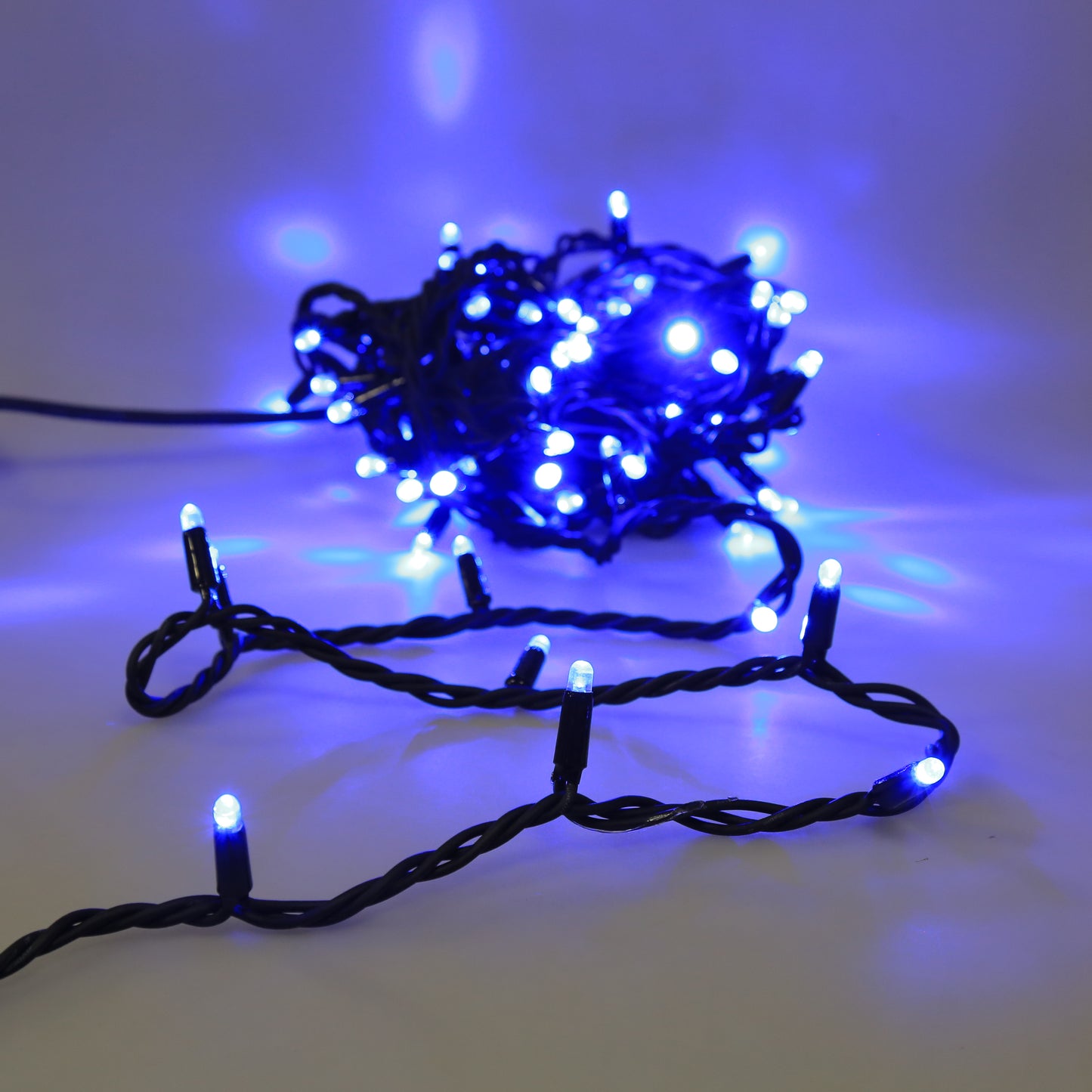 Luces de cadena. Luces navideñas para exterior LED - Azul - 10 metros