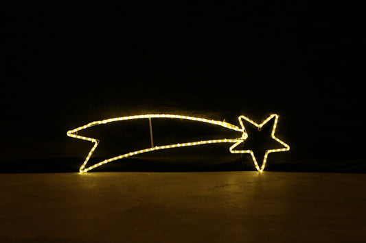 Luz navideña LED con forma de estrella fugaz - 68x21 cm