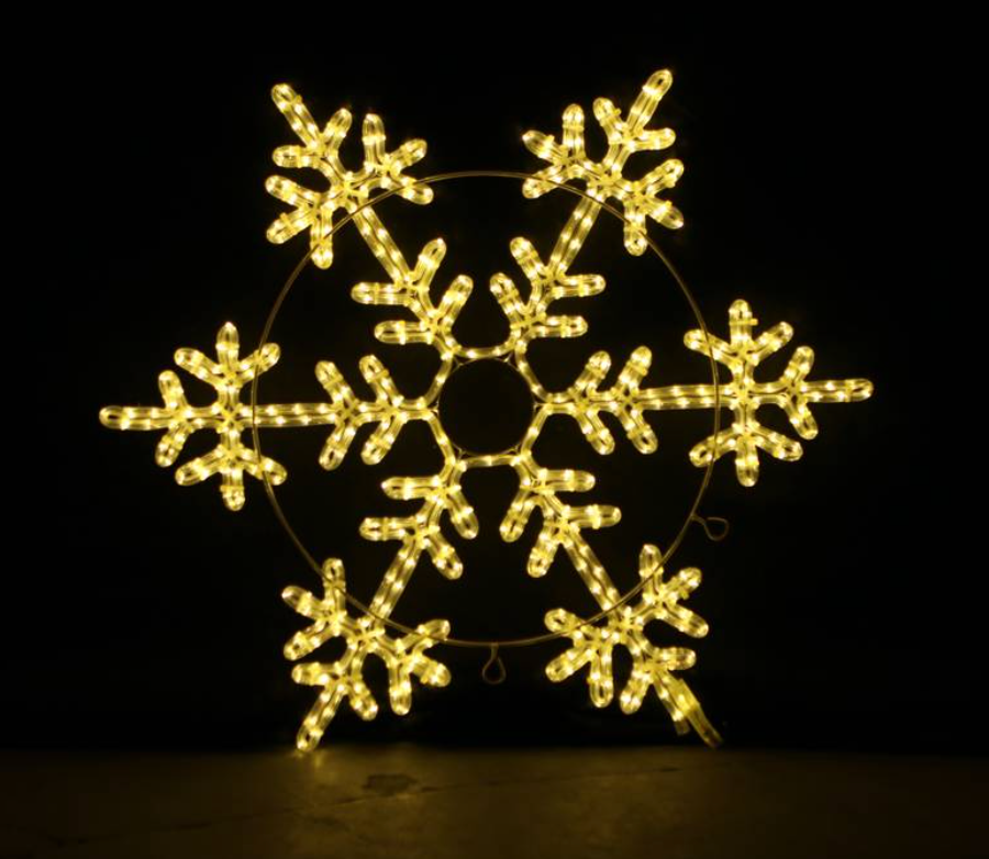 Luz navideña copo de nieve 80x80cm LED exterior